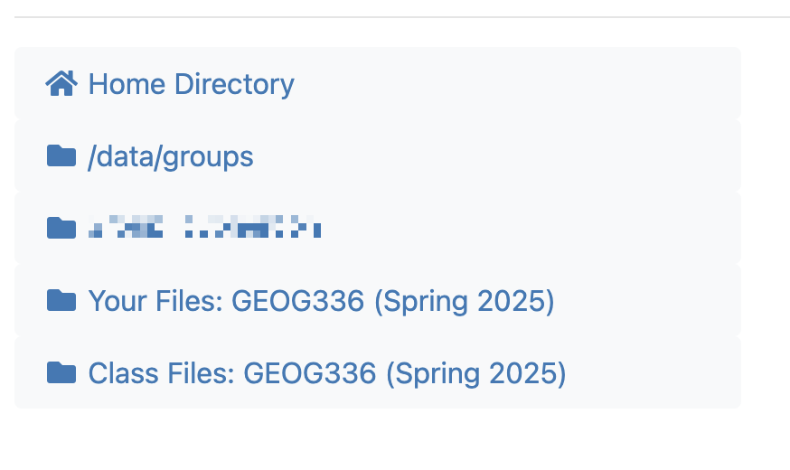 Sidebar showing Class Files bookmark