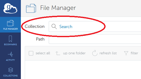 collection search bar